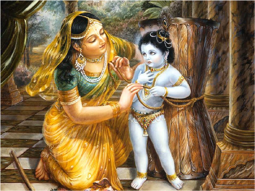 Damodar Leela - Yashoda tying Krishna